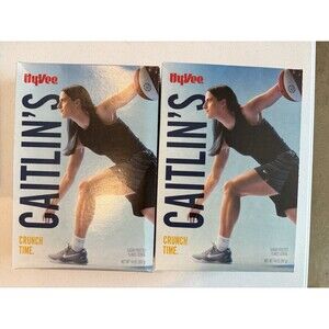 NEW Lot Of 2 Hy-Vee Caitlin Clark Crunch Time Cereal Box LIMITED EDITION 2025
